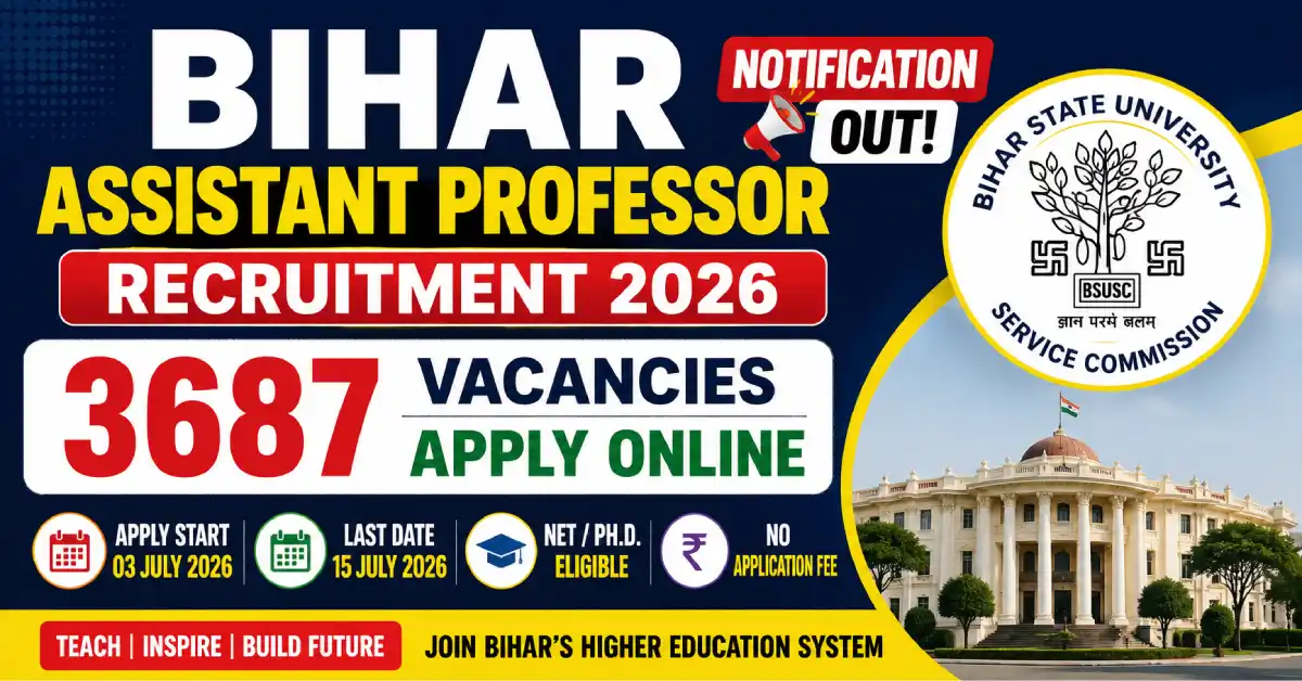 Bihar Assistant Professor Recruitment 2026