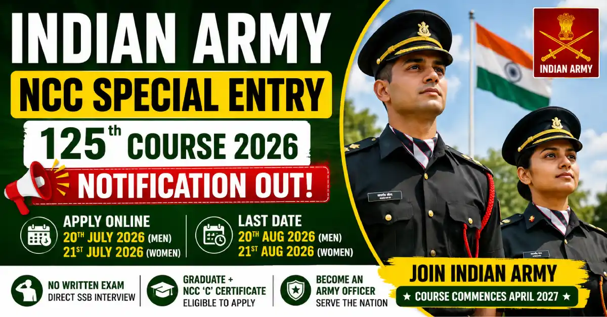 Indian Army NCC Special Entry 125th Course 2026