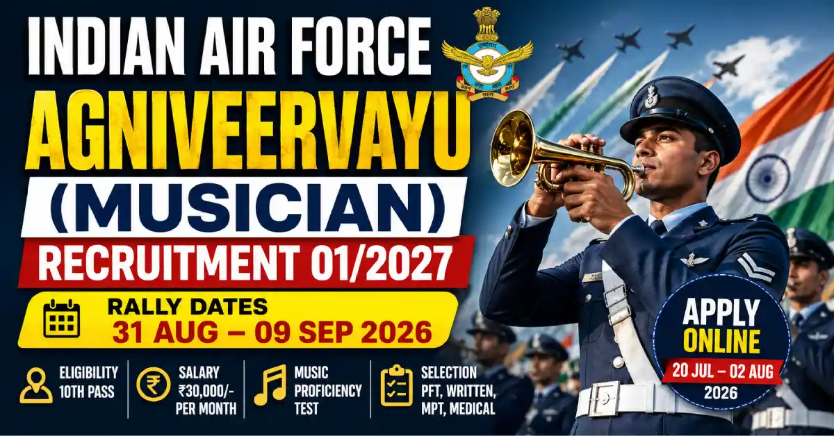 Indian Air Force Agniveervayu (Musician) Recruitment Notification