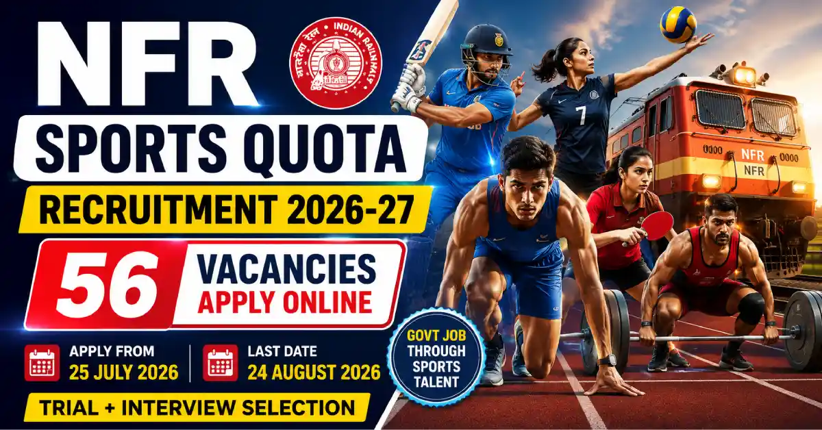 NFR Sports Quota Recruitment 2026