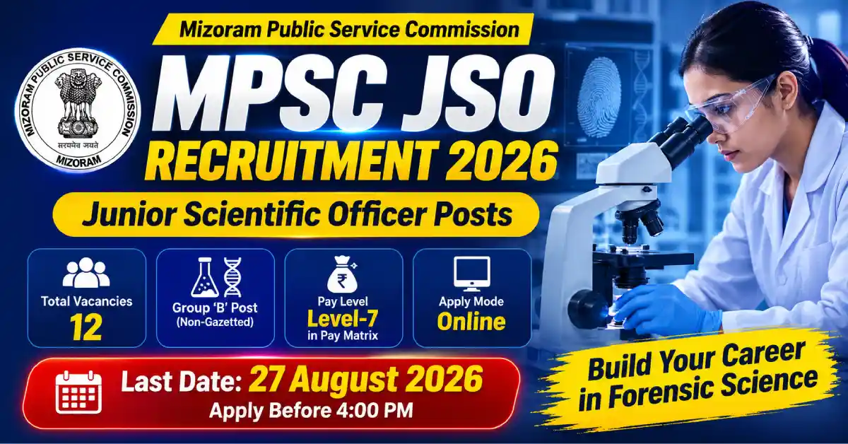 MPSC JSO Recruitment 2026