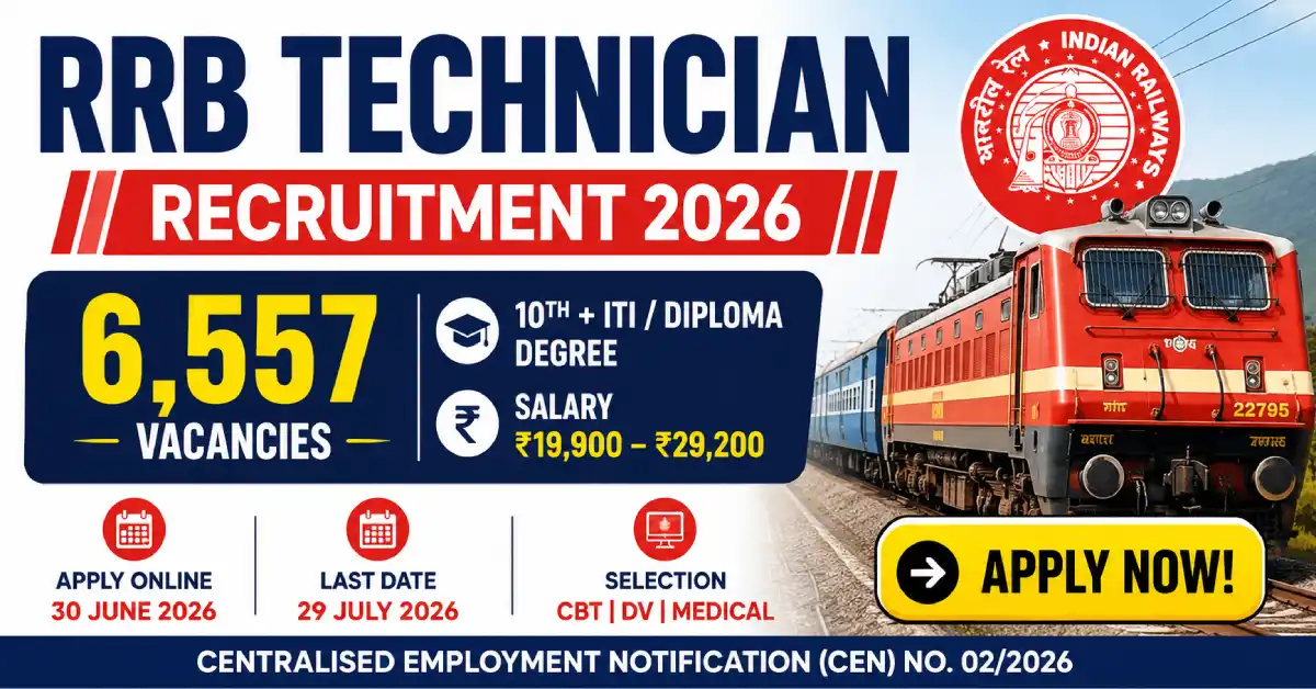 RRB Technician Recruitment 2026