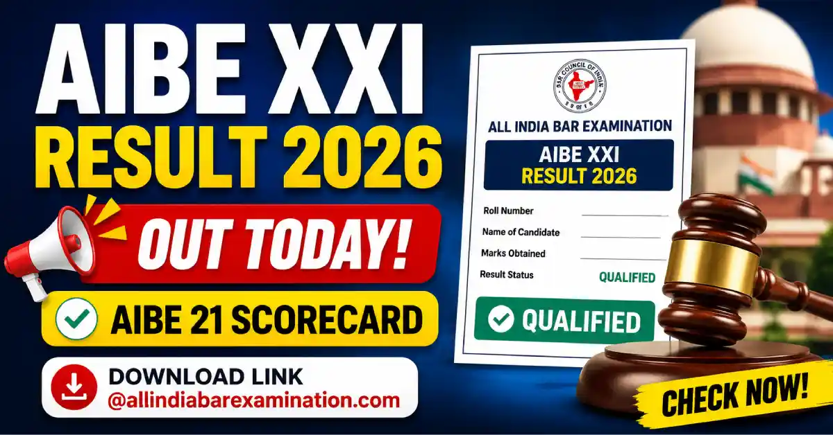 AIBE XXI Result 2026