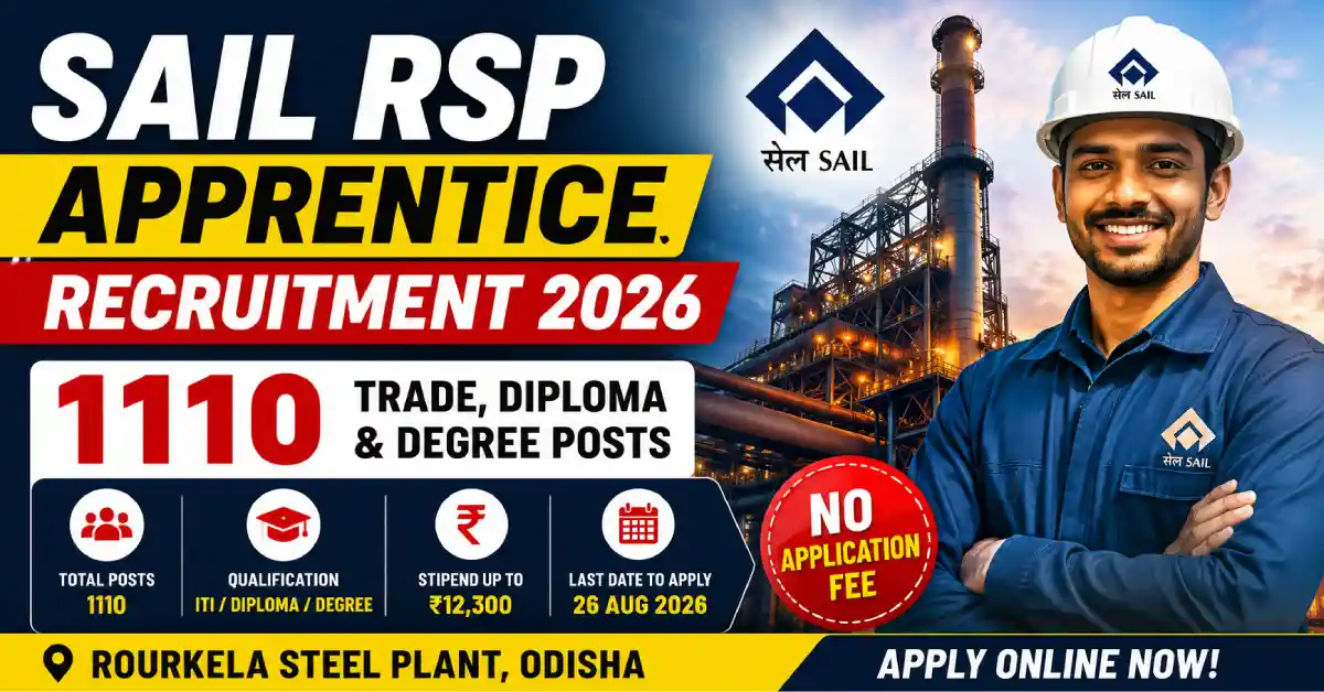 SAIL RSP Apprentice Recruitment 2026