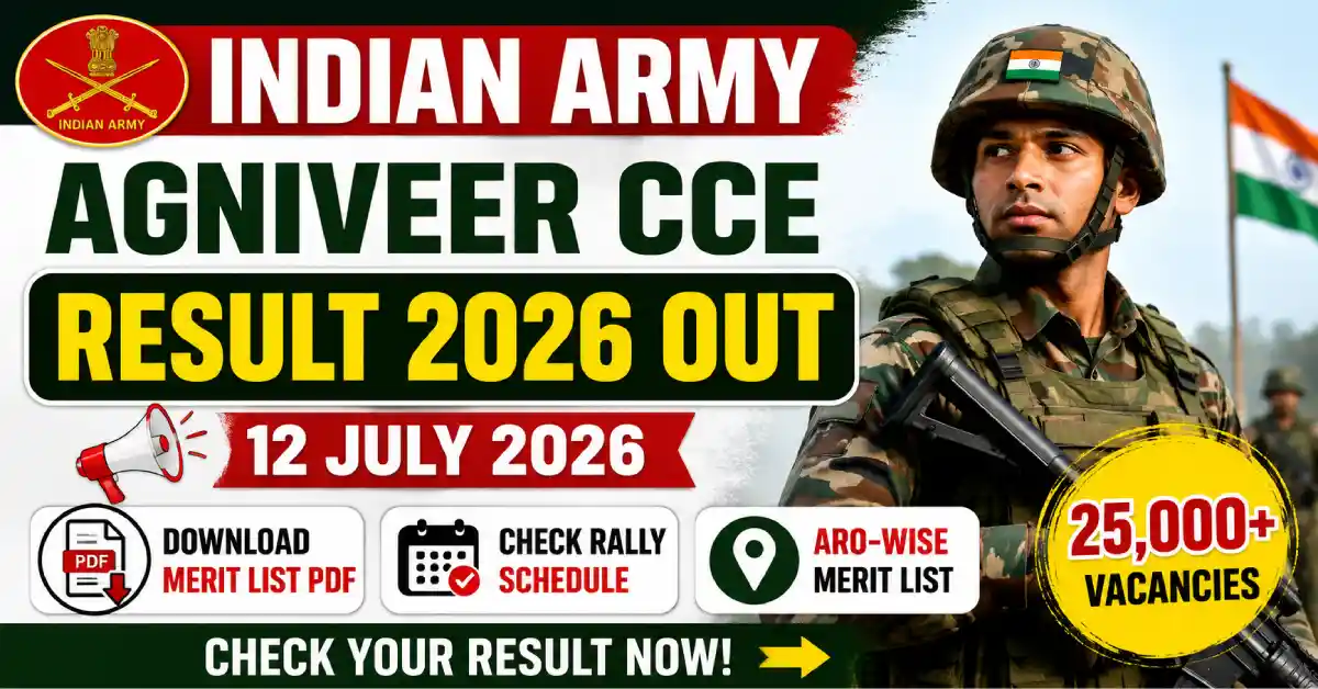 Indian Army Agniveer CCE Result 2026