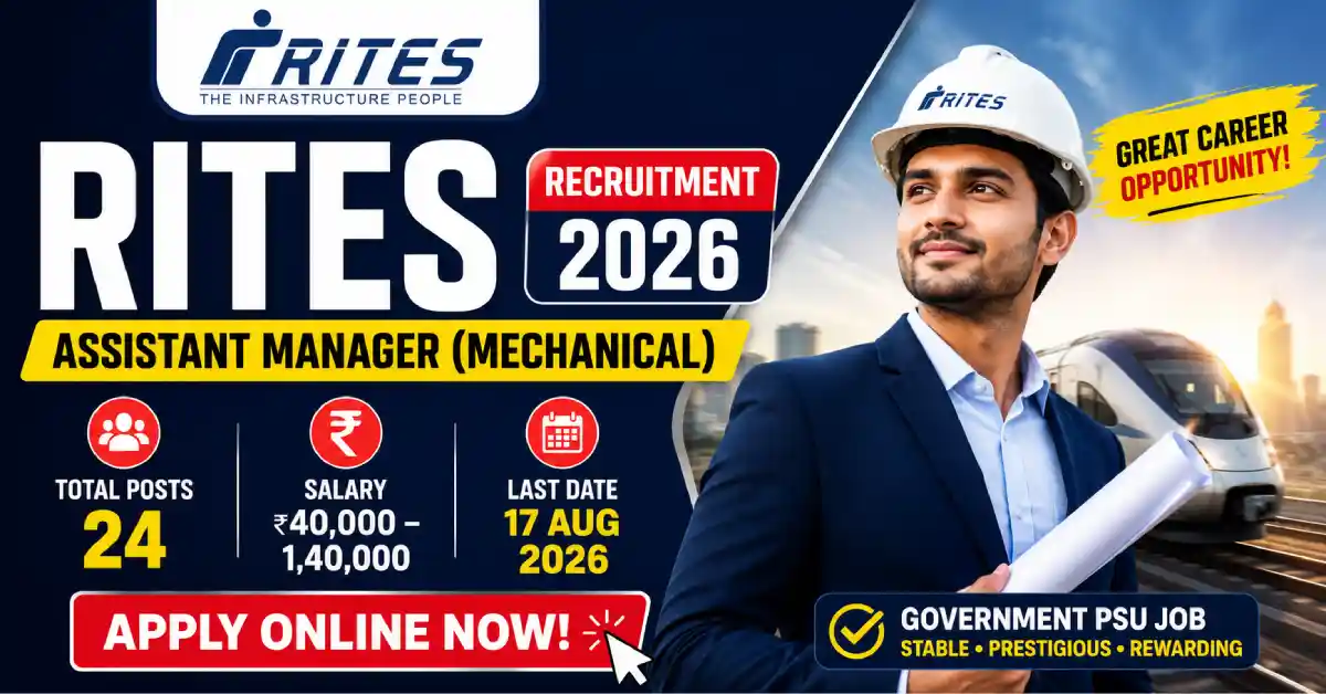 RITES Assistant Manager Recruitment 2026
