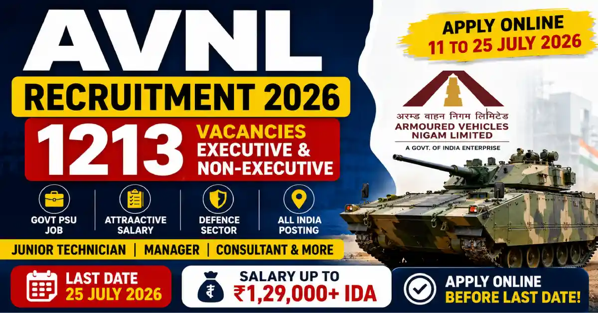 AVNL Recruitment 2026