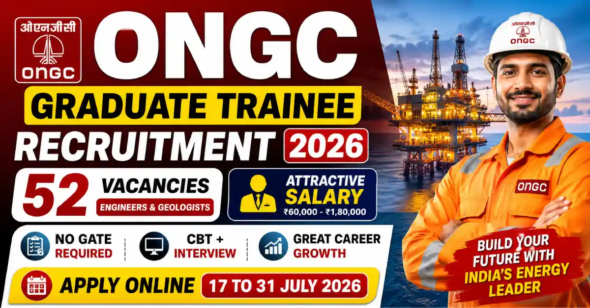 ONGC Graduate Trainee Recruitment 2026