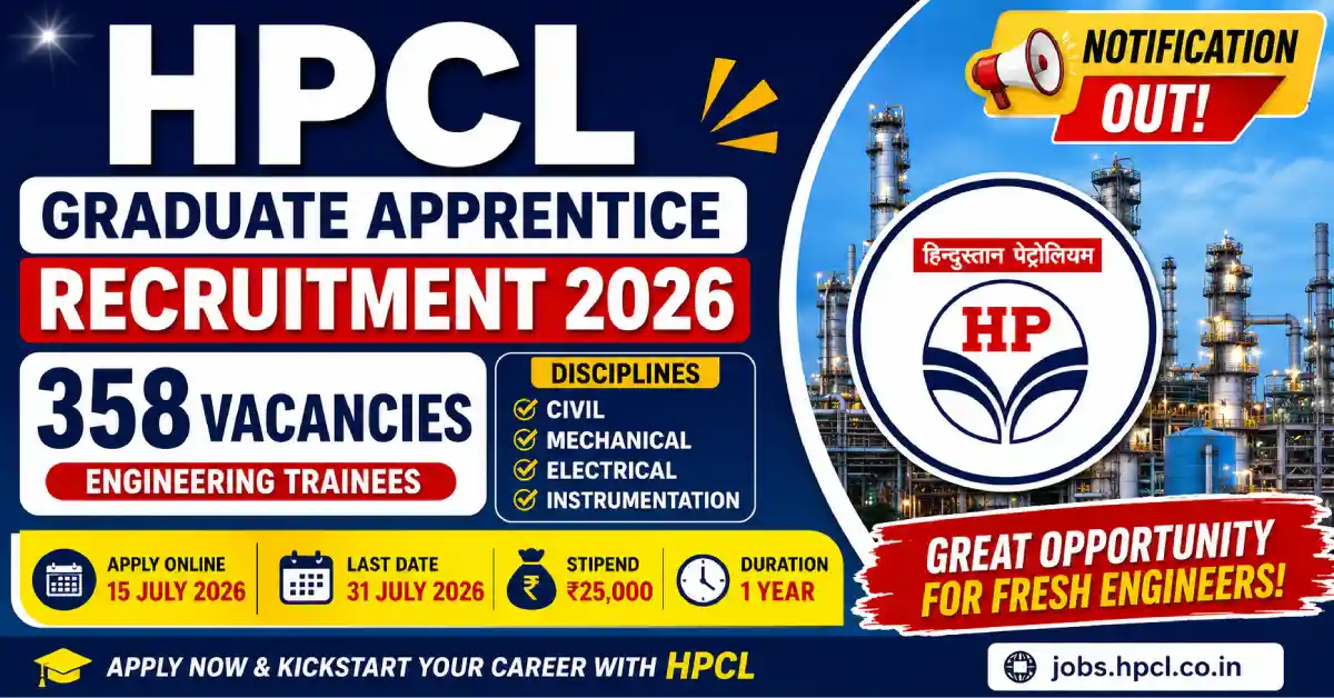 HPCL Graduate Apprentice Recruitment 2026