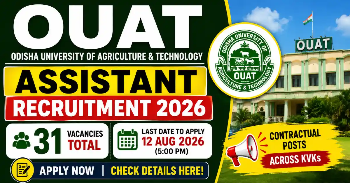OUAT Assistant Recruitment 2026