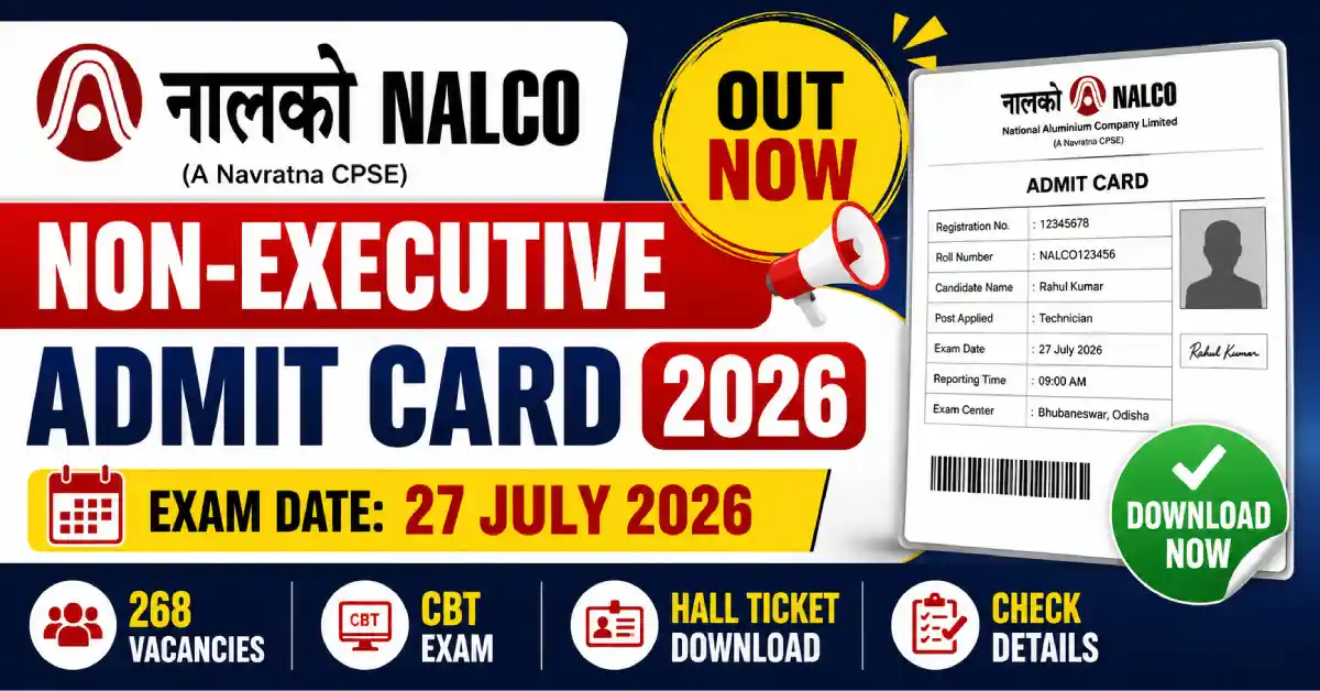 NALCO Non-Executive Admit Card 2026