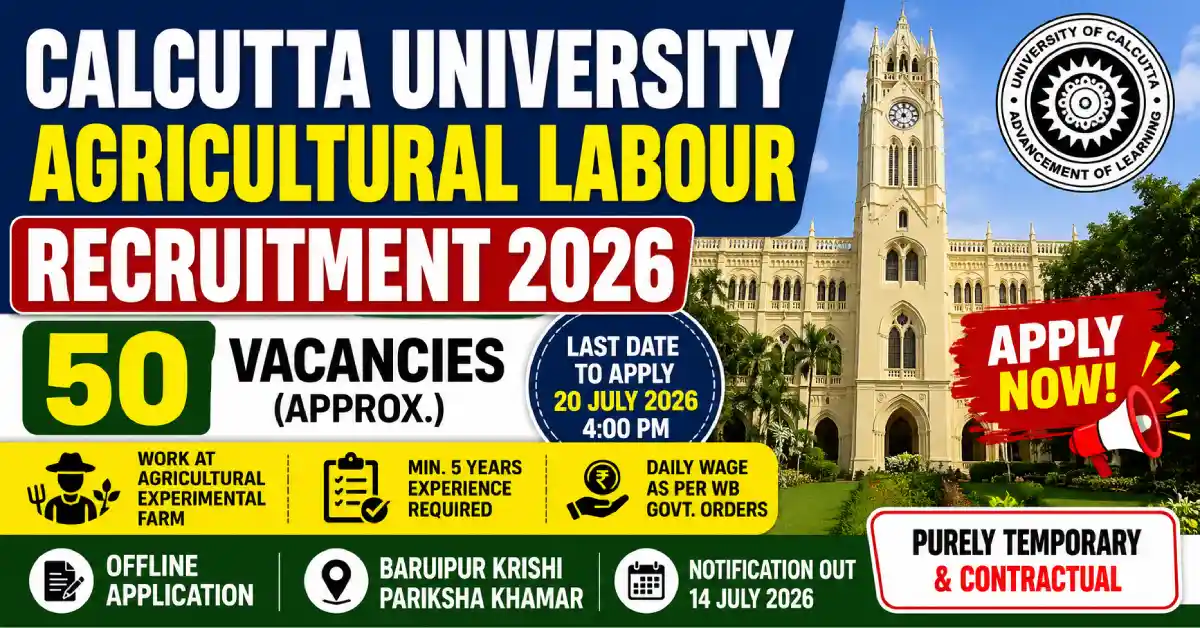 Calcutta University Agricultural Labour Recruitment