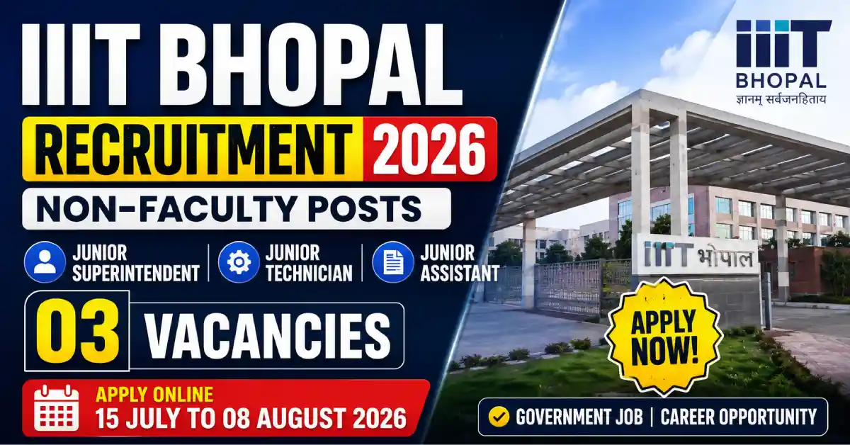 IIIT Bhopal Non-Faculty Recruitment 2026